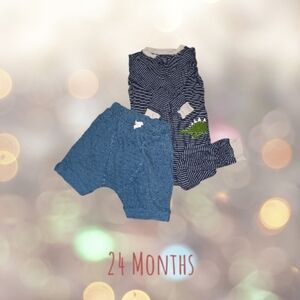 Little Planet Organic Cat & Jack Toddler Boy 2pc Bundle 24M